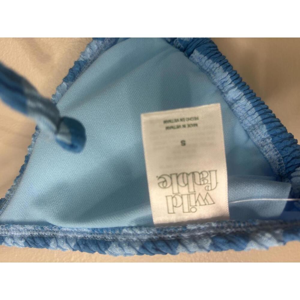 Wild Fable Striped Bikini Top - Blue/Light Blue Small - Picture 3 of 5